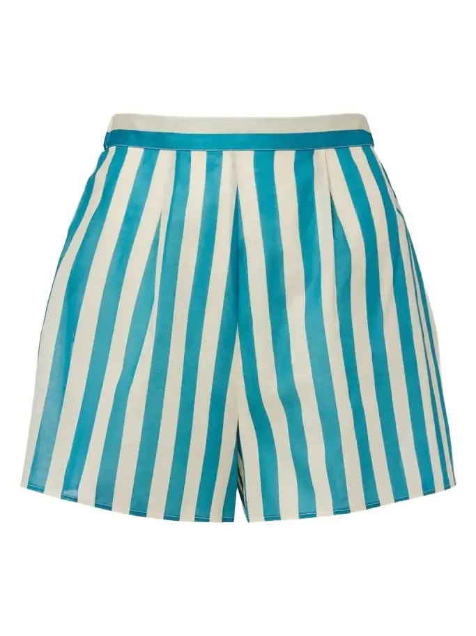 Twins striped cotton voile shorts Twins striped cotton voile shorts