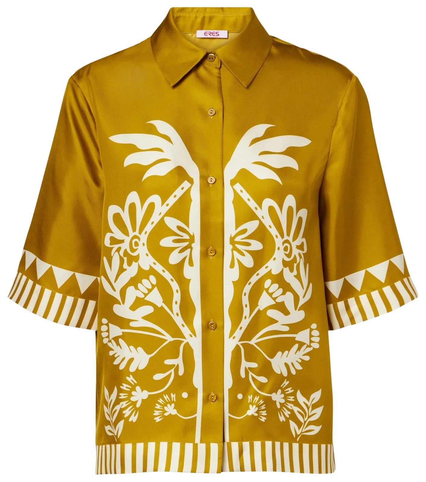 Émeraude floral silk twill shirt Émeraude floral silk twill shirt