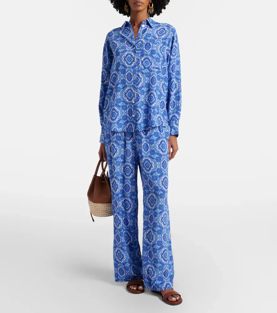 Heidi Klein Mykonos printed silk wide-leg pants | Thumbnail 2