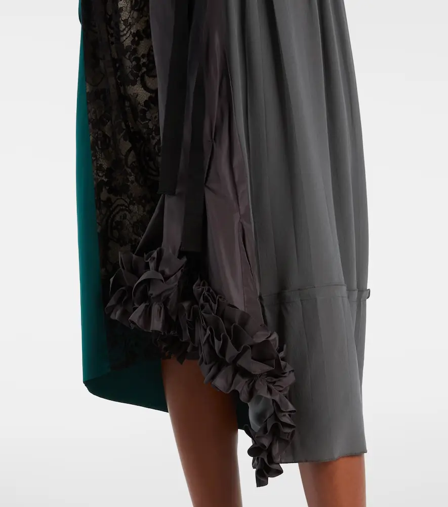 Prada Paneled belted midi skirt | Thumbnail 3 Prada Paneled belted midi skirt | Thumbnail 3