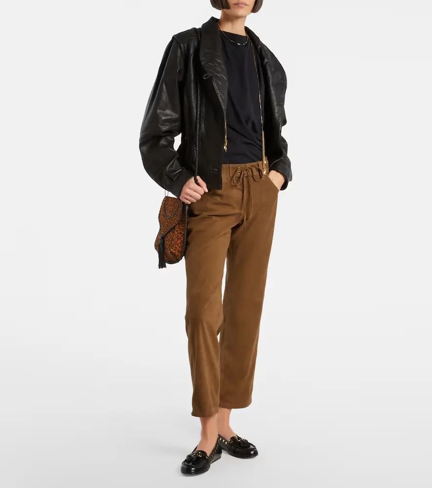 Isabel Marant Suede straight-leg pants | Thumbnail 4 Isabel Marant Suede straight-leg pants | Thumbnail 4