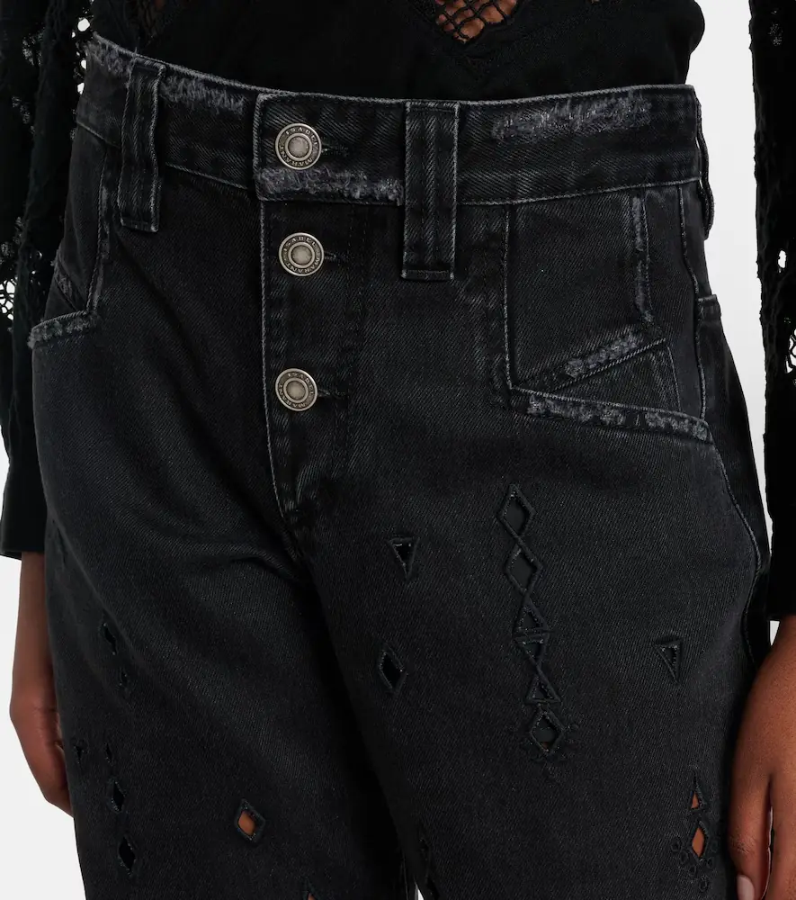 Isabel Marant Amia broderie anglaise flared jeans | Thumbnail 2 Isabel Marant Amia broderie anglaise flared jeans | Thumbnail 2