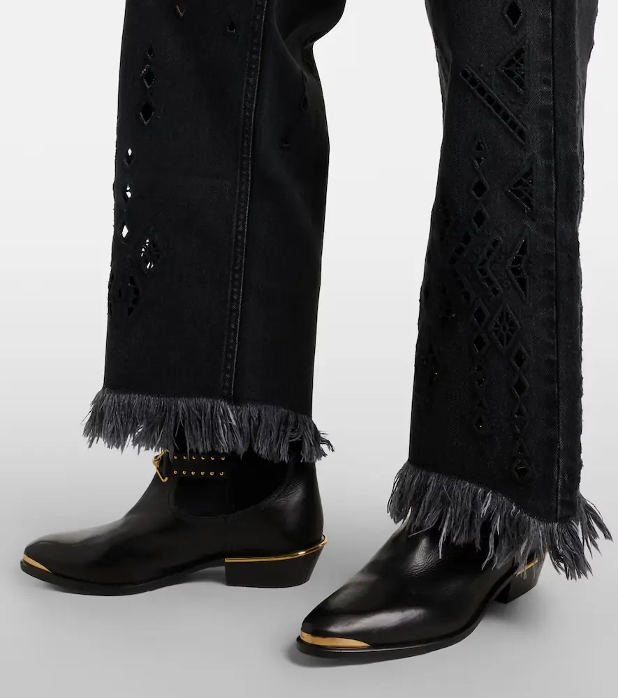 Isabel Marant Amia broderie anglaise flared jeans | Thumbnail 3 Isabel Marant Amia broderie anglaise flared jeans | Thumbnail 3