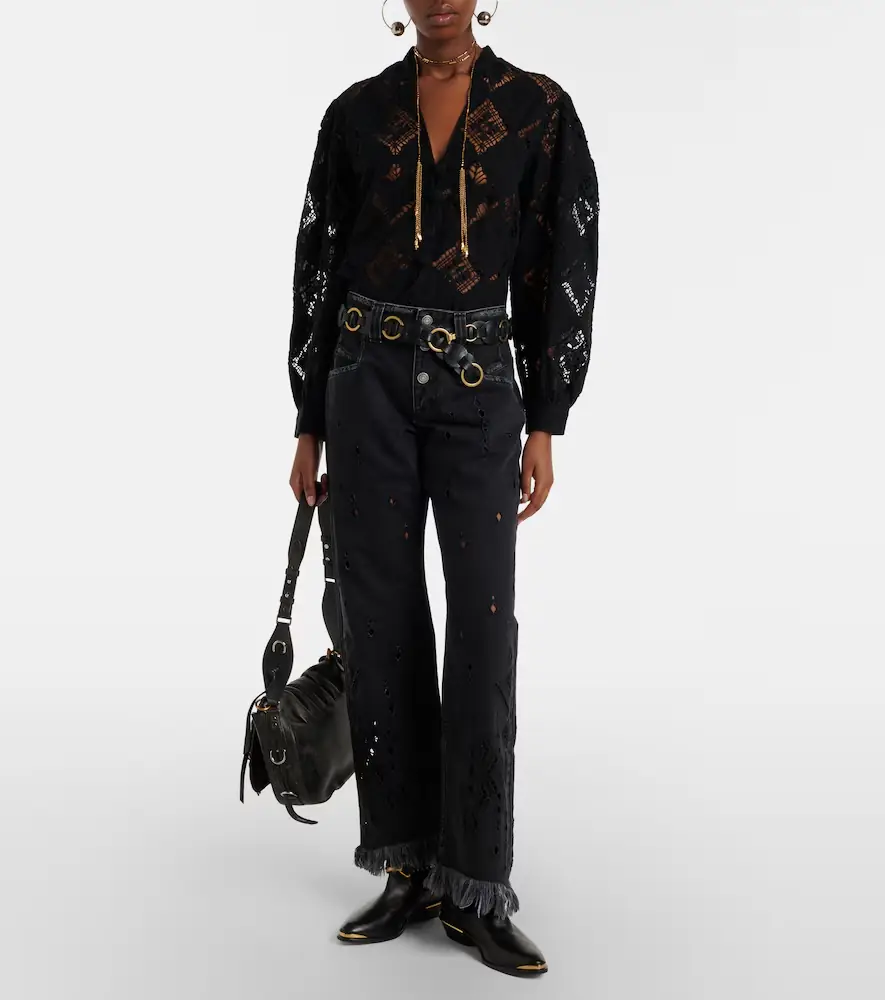 Isabel Marant Amia broderie anglaise flared jeans | Thumbnail 7 Isabel Marant Amia broderie anglaise flared jeans | Thumbnail 7