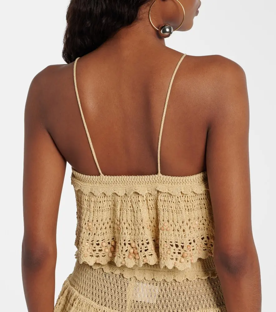 Isabel Marant Oraviel beaded crochet crop top | Thumbnail 3