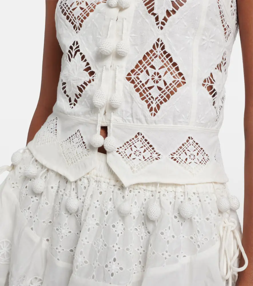 Isabel Marant Nellsy cotton and linen crop top | Thumbnail 6 Isabel Marant Nellsy cotton and linen crop top | Thumbnail 6