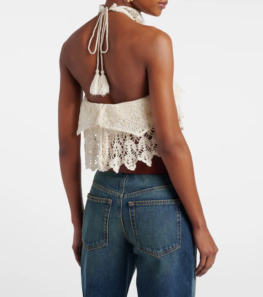 Isabel Marant Dunvel crochet halterneck crop top | Thumbnail 3 Isabel Marant Dunvel crochet halterneck crop top | Thumbnail 3