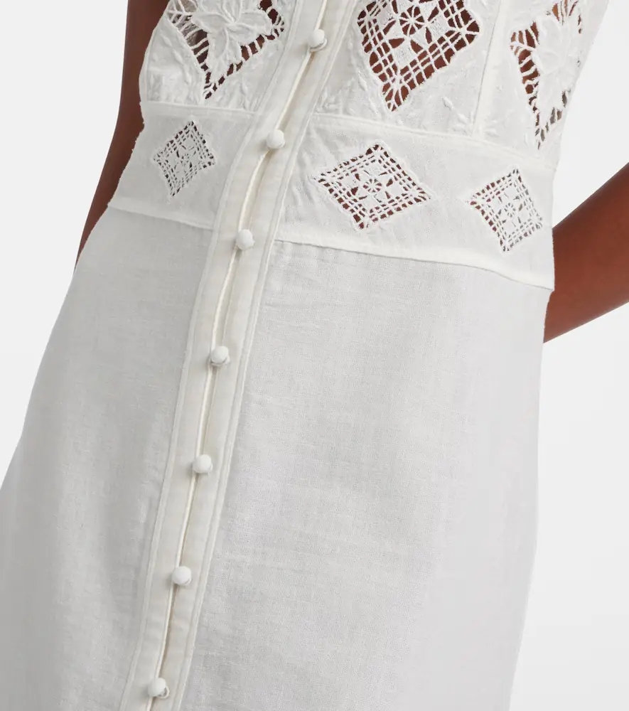 Isabel Marant Nelsane cotton and linen midi dress | Thumbnail 2