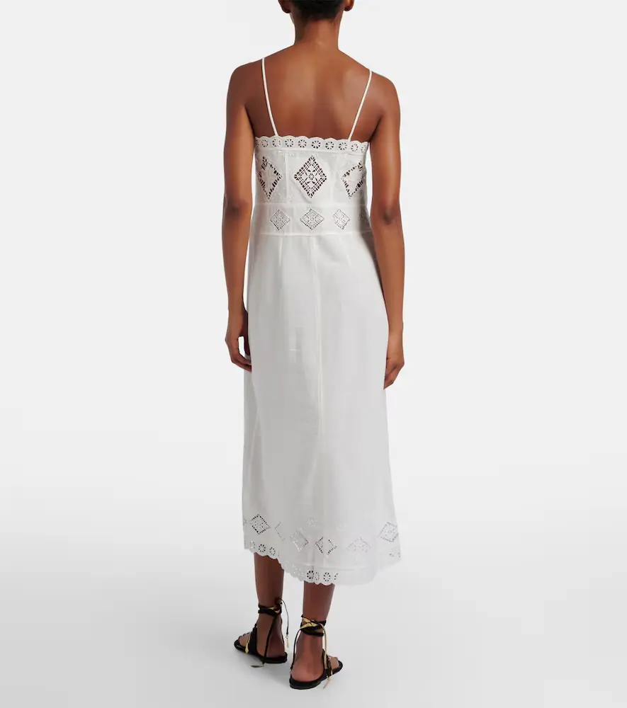 Isabel Marant Nelsane cotton and linen midi dress | Thumbnail 5