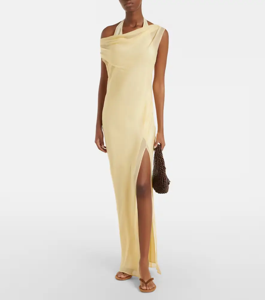 SIR. Strobe off-shoulder maxi dress | Thumbnail 5