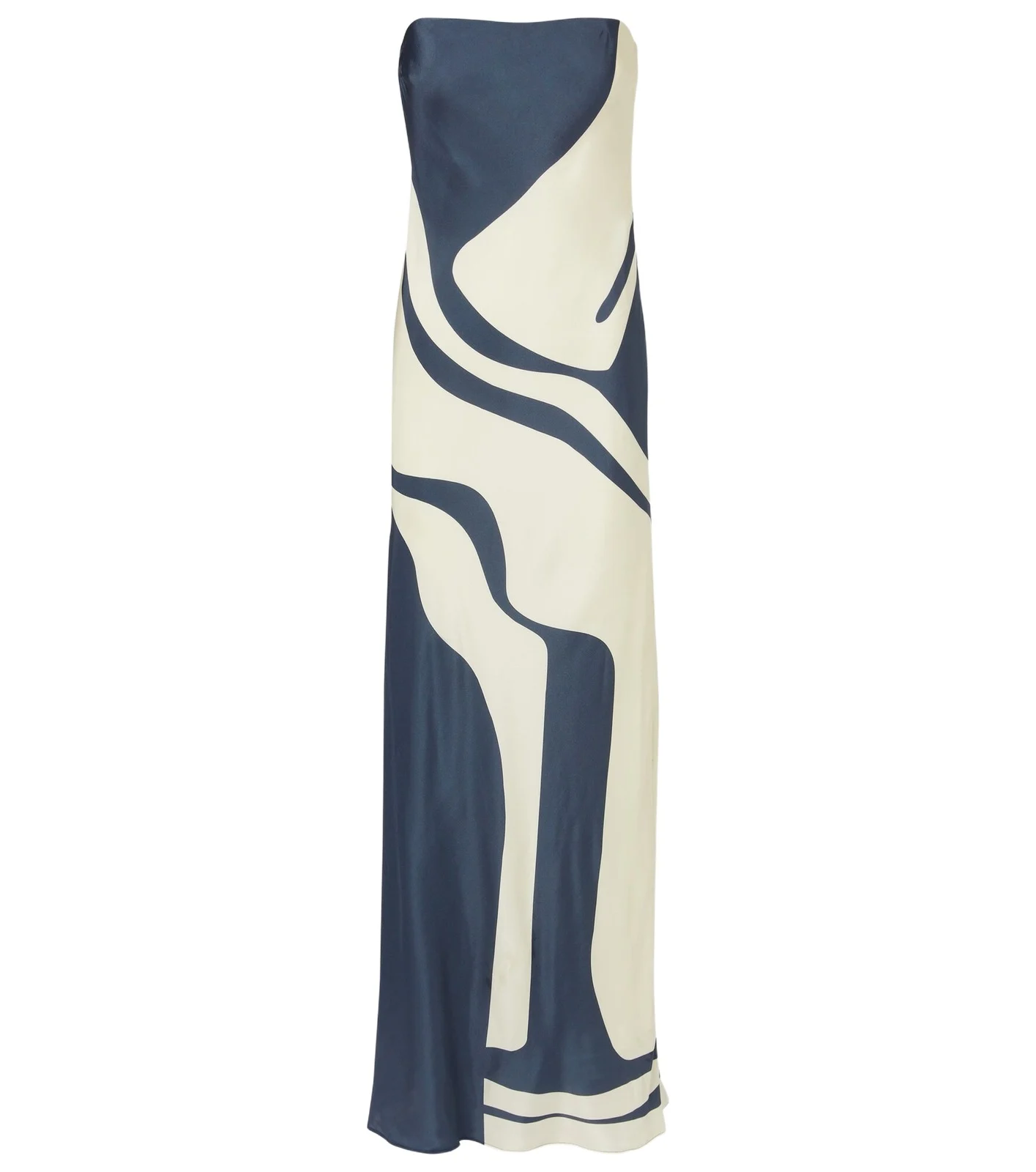 Lilou strapless silk maxi dress