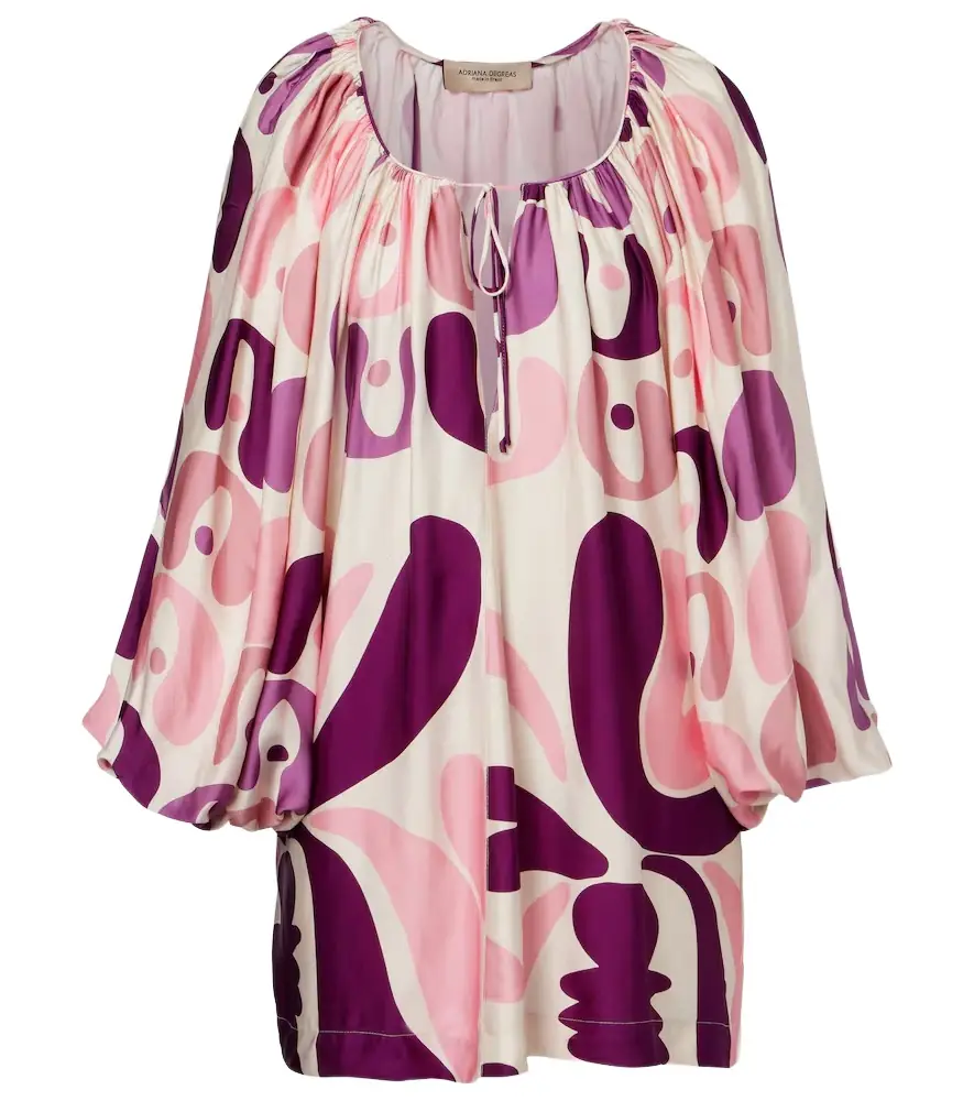 ADRIANA DEGREAS Printed satin minidress | Image 1 ADRIANA DEGREAS Printed satin minidress | Image 1