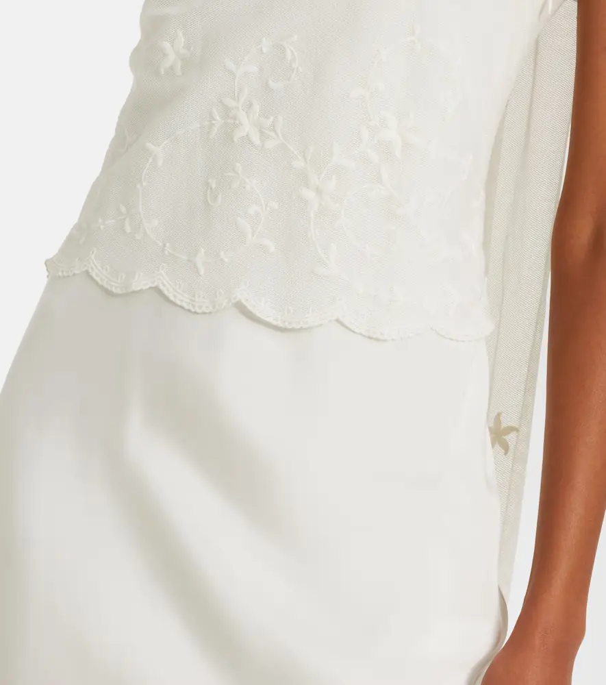 Posse Cove tulle-trimmed silk-blend satin maxi dress | Thumbnail 2