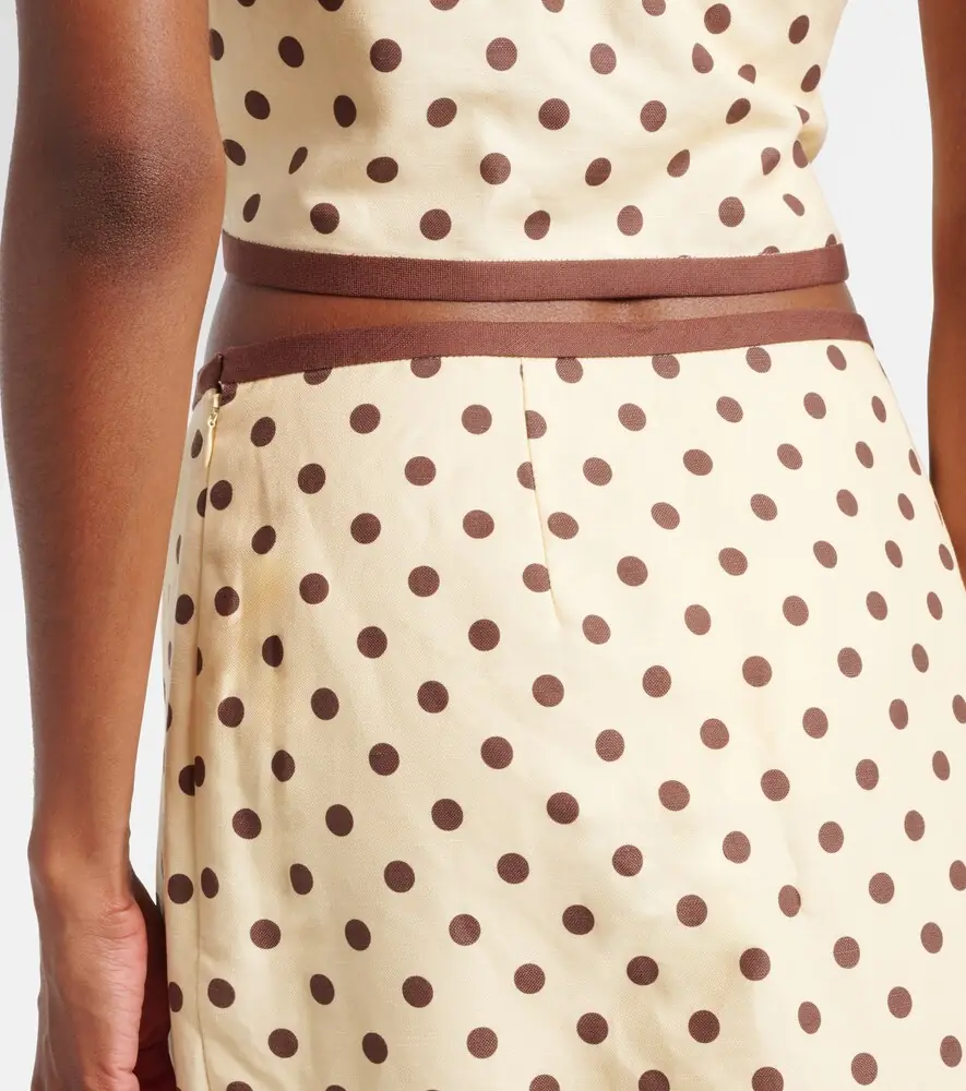 Posse Bowie linen and cotton wrap skirt | Thumbnail 3