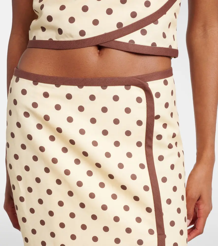 Posse Bowie linen and cotton wrap skirt | Thumbnail 6