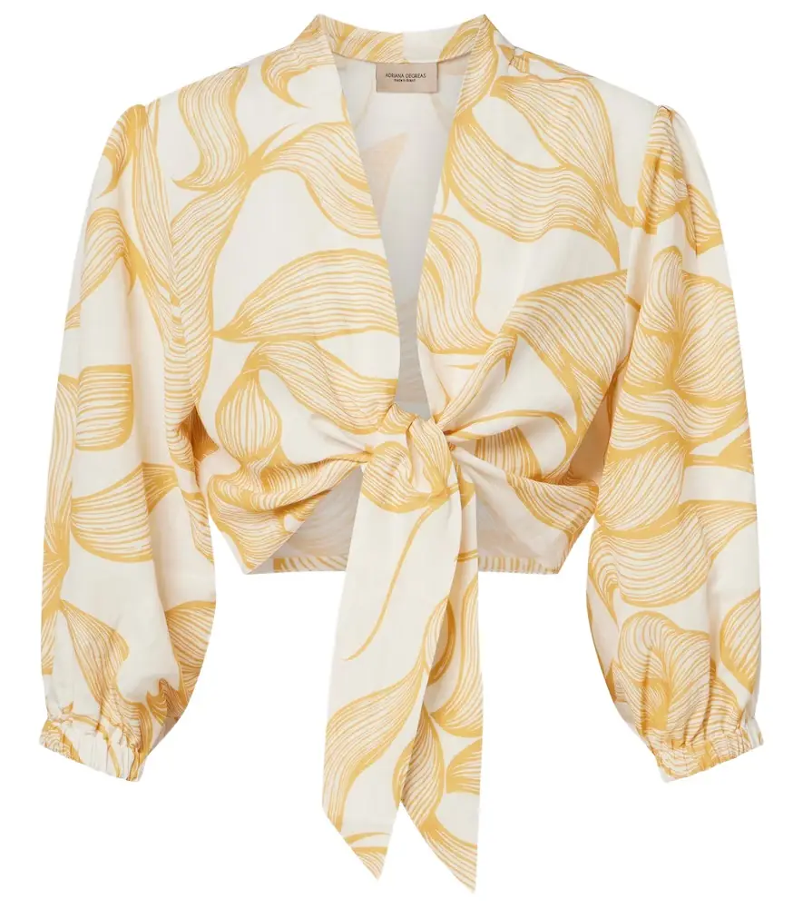 ADRIANA DEGREAS Printed crop top | Image 1 ADRIANA DEGREAS Printed crop top | Image 1