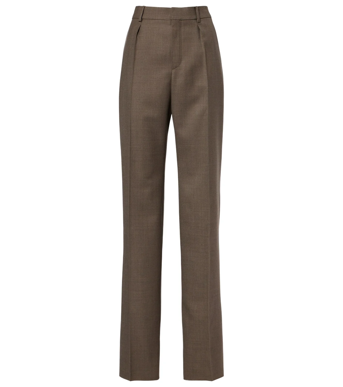 Wool straight pants