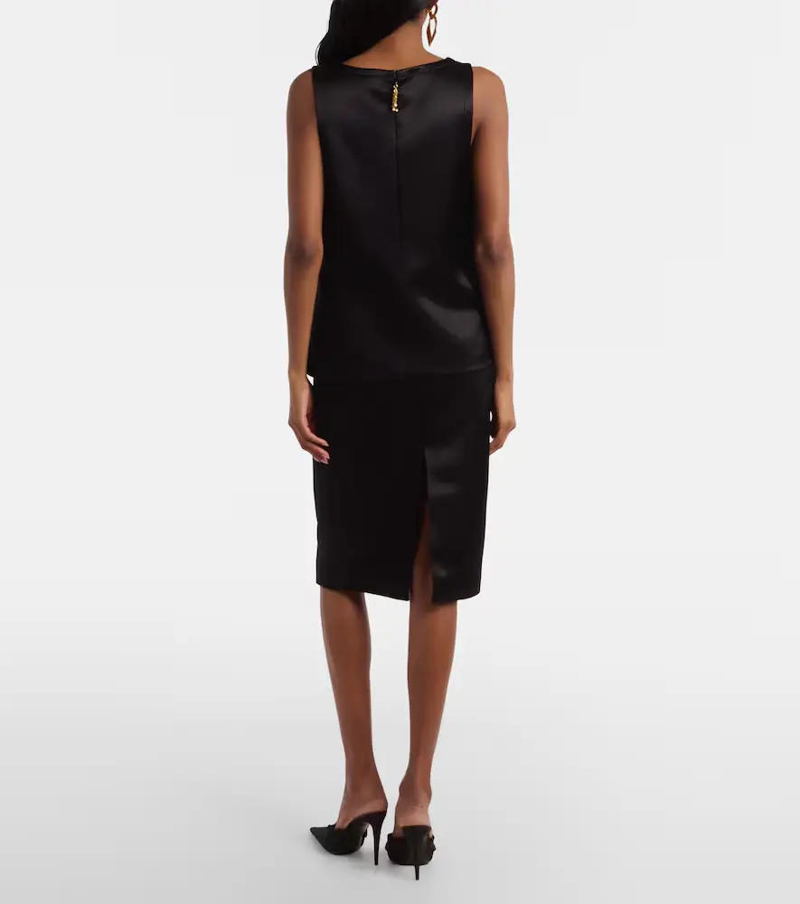 Saint Laurent Satin pencil skirt | Thumbnail 3 Saint Laurent Satin pencil skirt | Thumbnail 3
