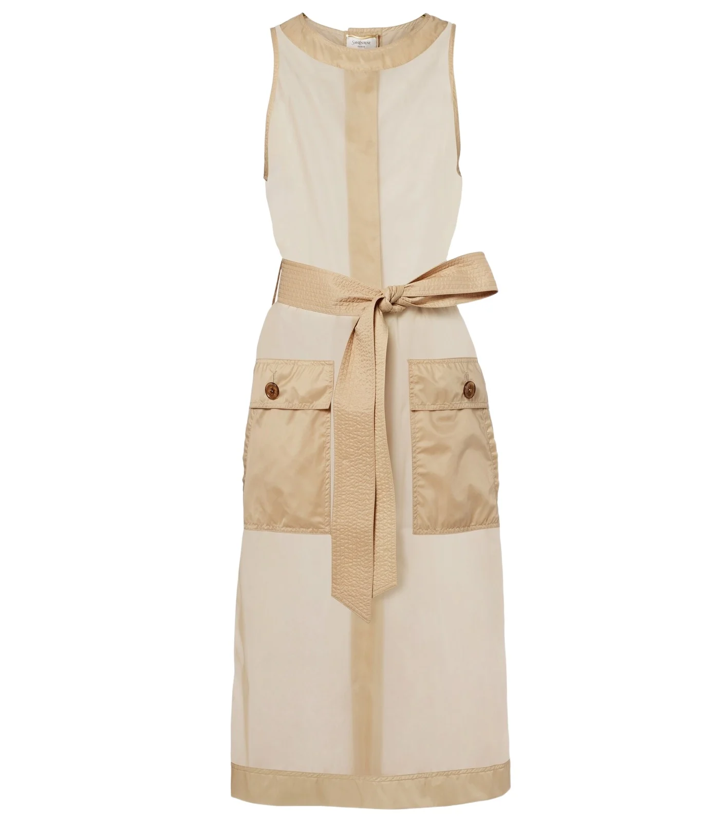 Semi-sheer midi dress