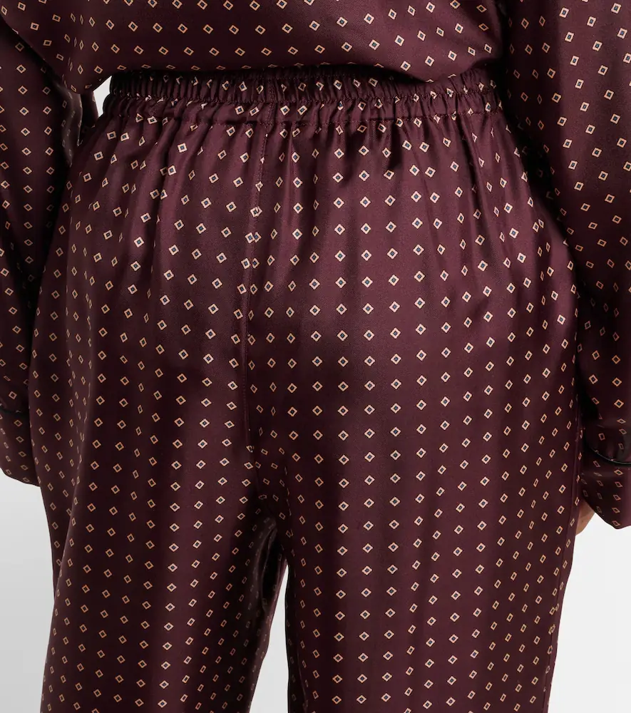 Saint Laurent Printed silk satin pajama pants | Thumbnail 2