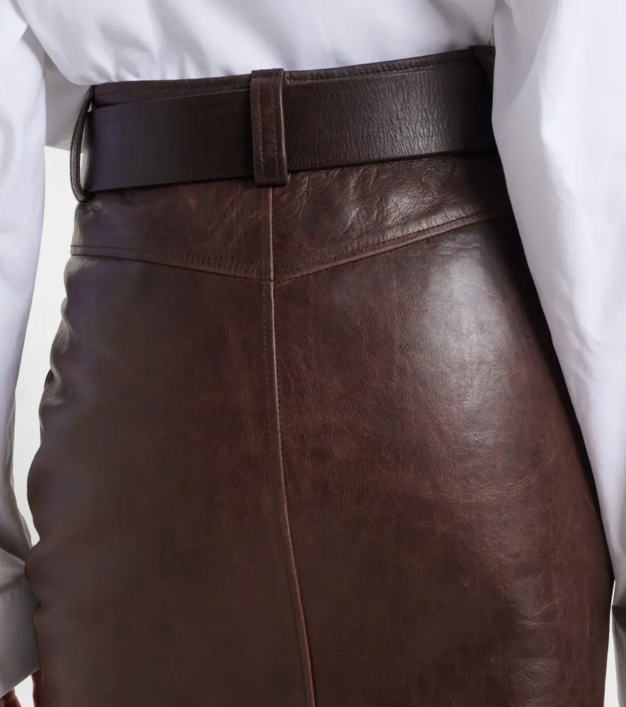 Saint Laurent Belted leather pencil skirt | Thumbnail 4 Saint Laurent Belted leather pencil skirt | Thumbnail 4