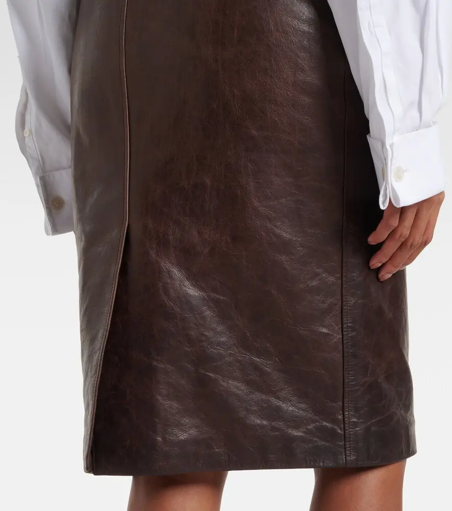 Saint Laurent Belted leather pencil skirt | Thumbnail 6 Saint Laurent Belted leather pencil skirt | Thumbnail 6