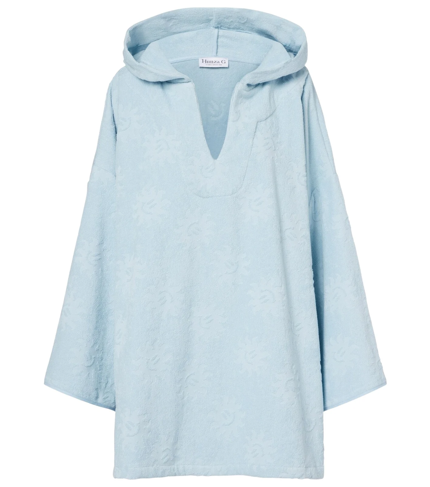 Hunza G Hooded cotton terry poncho