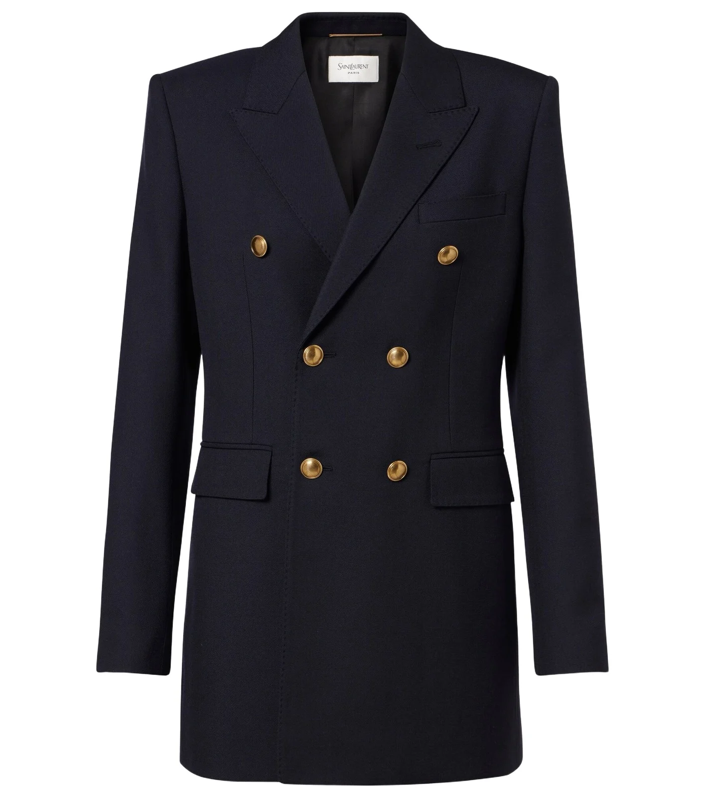 Double-breasted wool gabardine blazer Double-breasted wool gabardine blazer