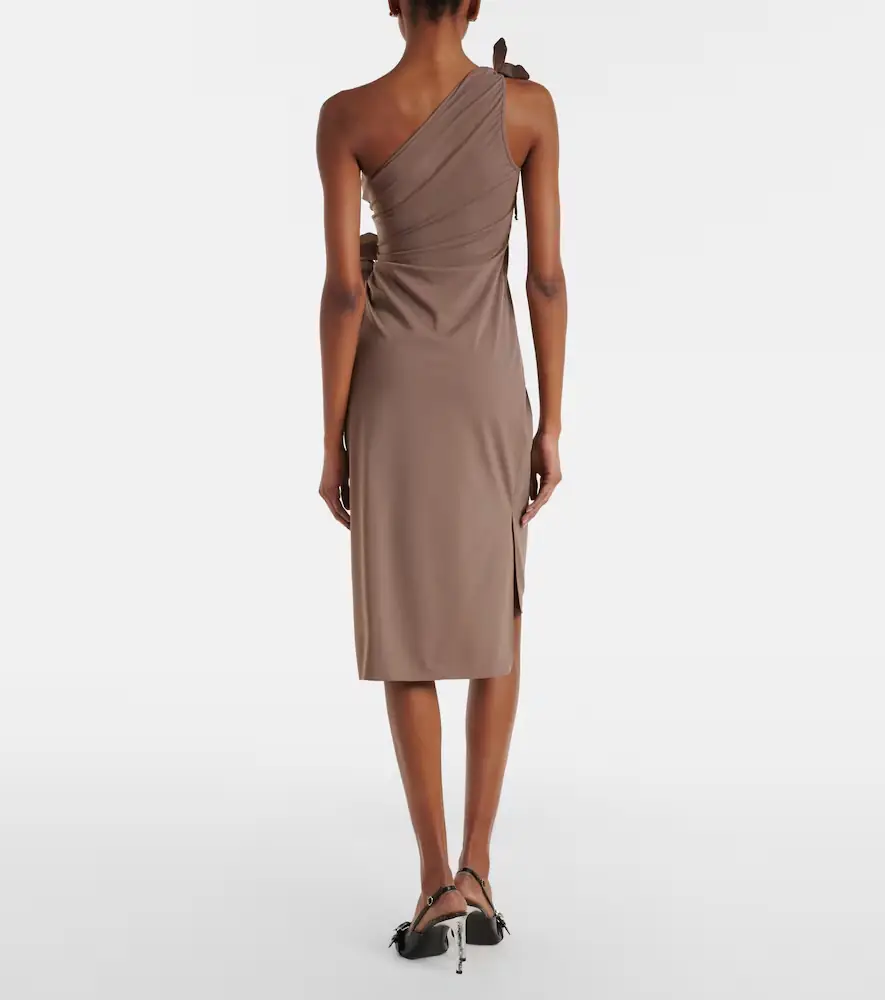Coperni Floral-appliqué one-shoulder jersey cocktail dress | Thumbnail 2 Coperni Floral-appliqué one-shoulder jersey cocktail dress | Thumbnail 2