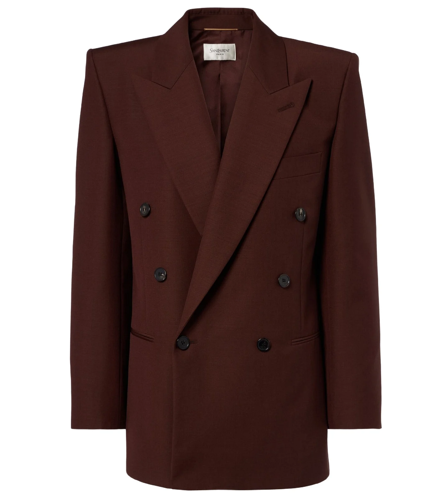 Double-breasted wool and mohair blazer Double-breasted wool and mohair blazer