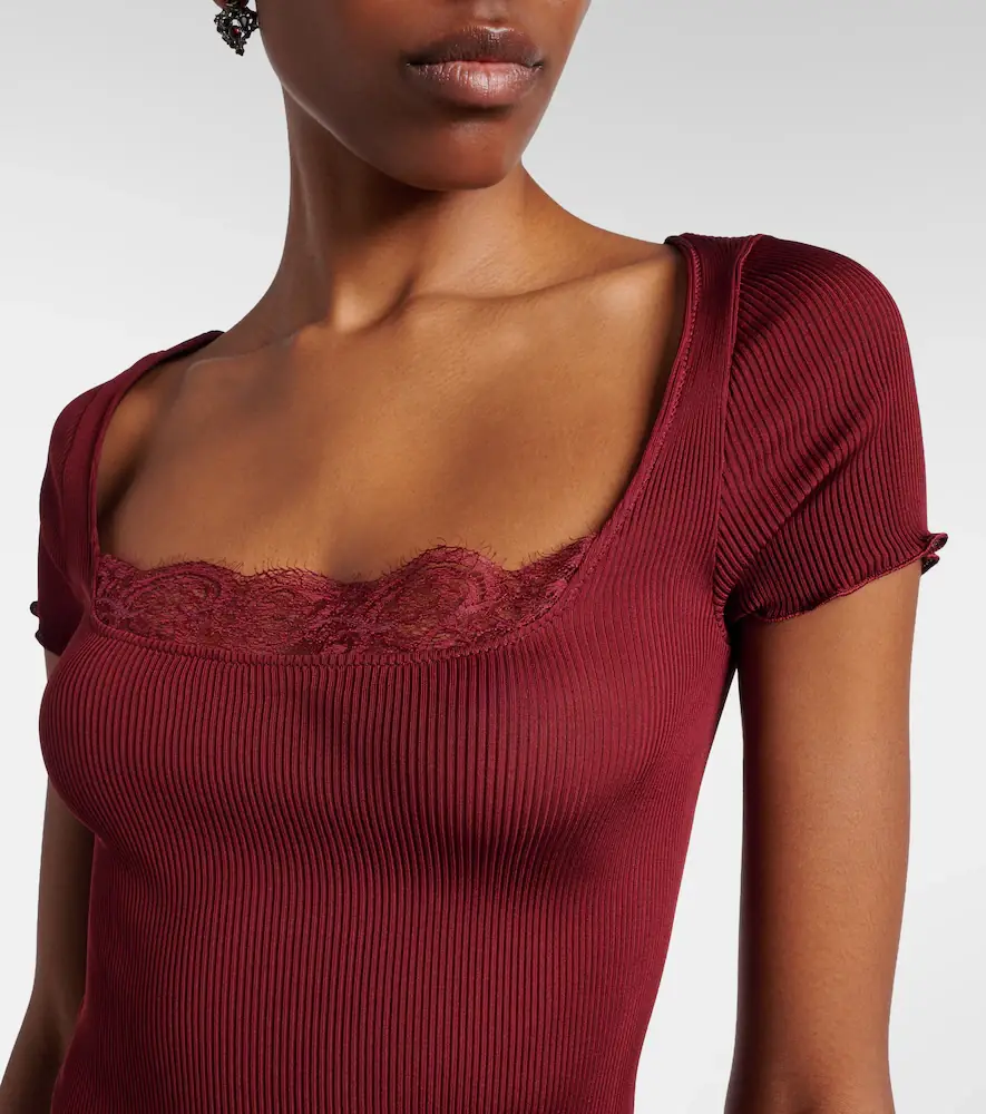 Saint Laurent Scalloped silk satin top | Thumbnail 2 Saint Laurent Scalloped silk satin top | Thumbnail 2