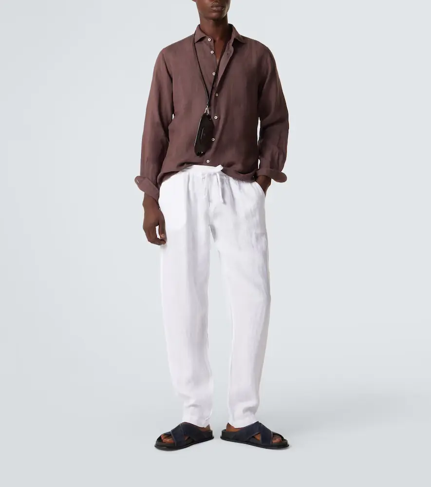 FEDELI Bonifacio linen tapered pants | Thumbnail 3