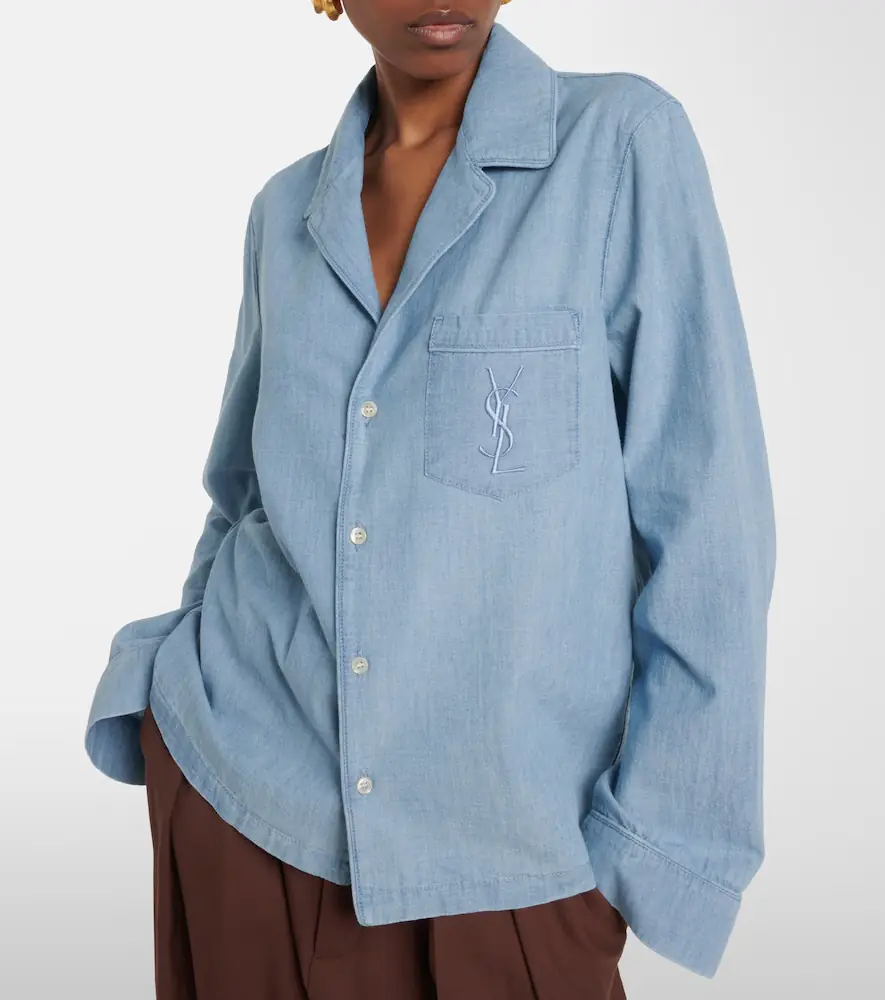 Saint Laurent Cassandre denim shirt | Thumbnail 4