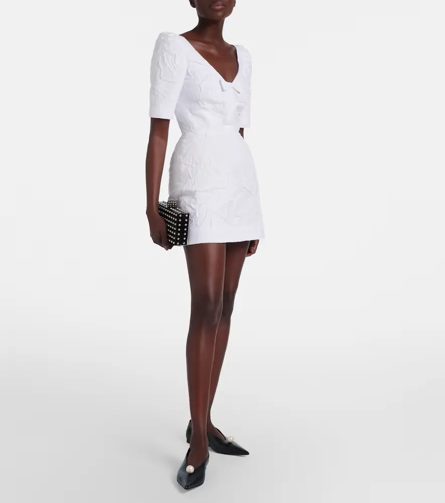 SHUSHU/TONG Bow-detail cotton-blend minidress | Thumbnail 2