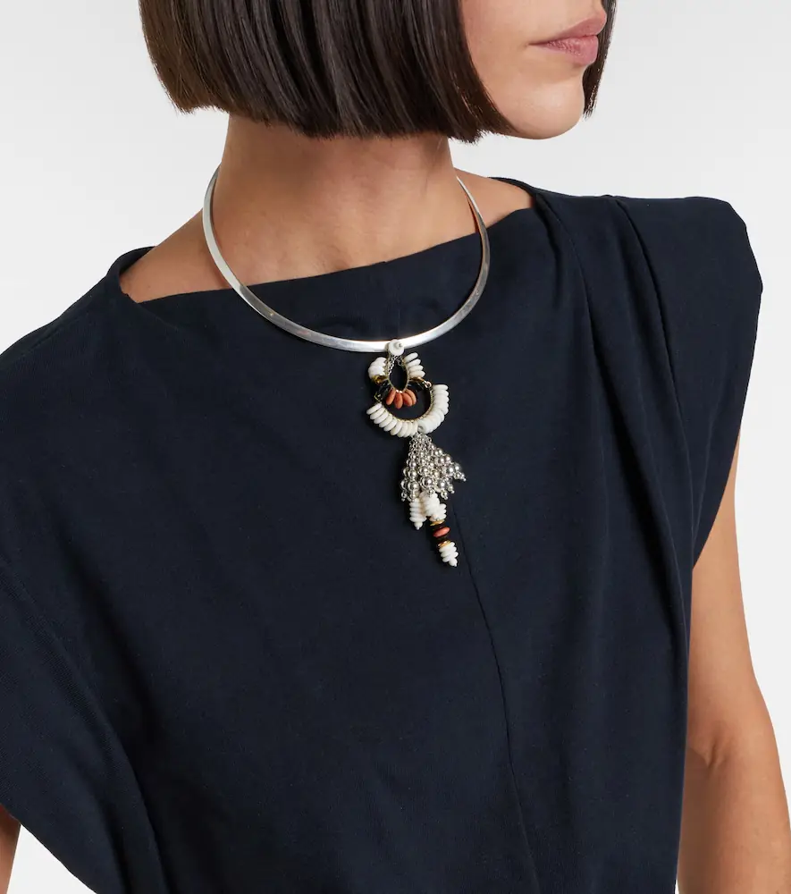 Isabel Marant Lyna beaded pendant necklace | Thumbnail 5