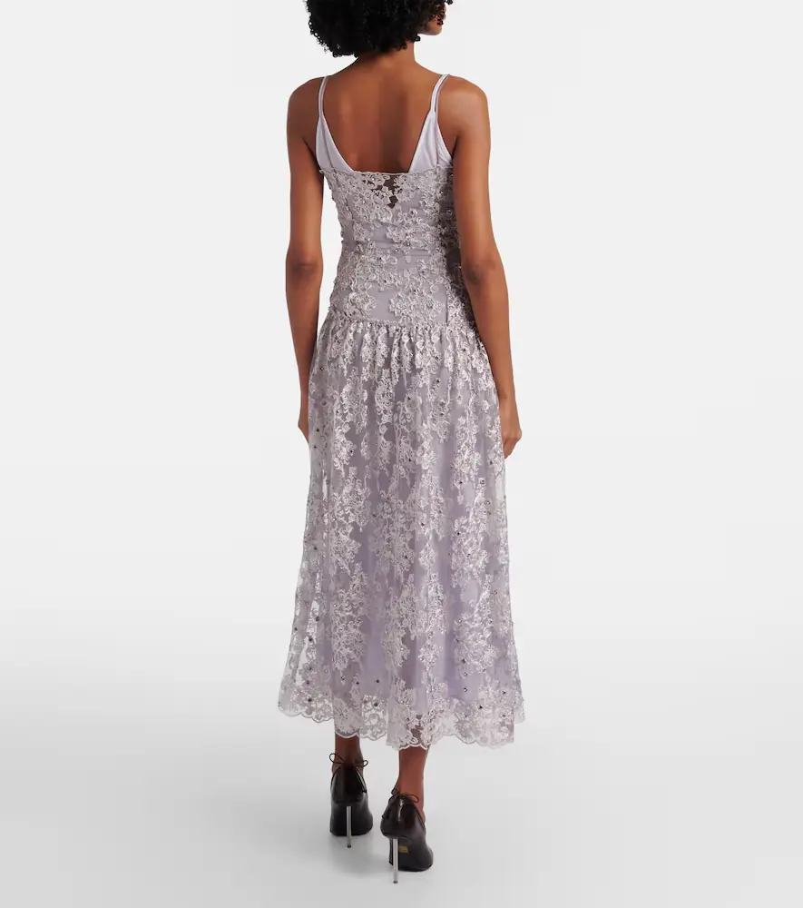 Jacques Wei Embellished lace cocktail dress | Thumbnail 4