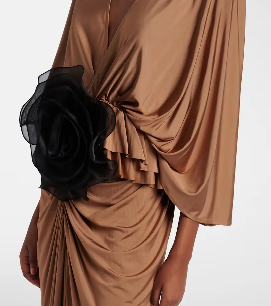Jacques Wei Floral-appliqué jersey maxi dress | Thumbnail 5