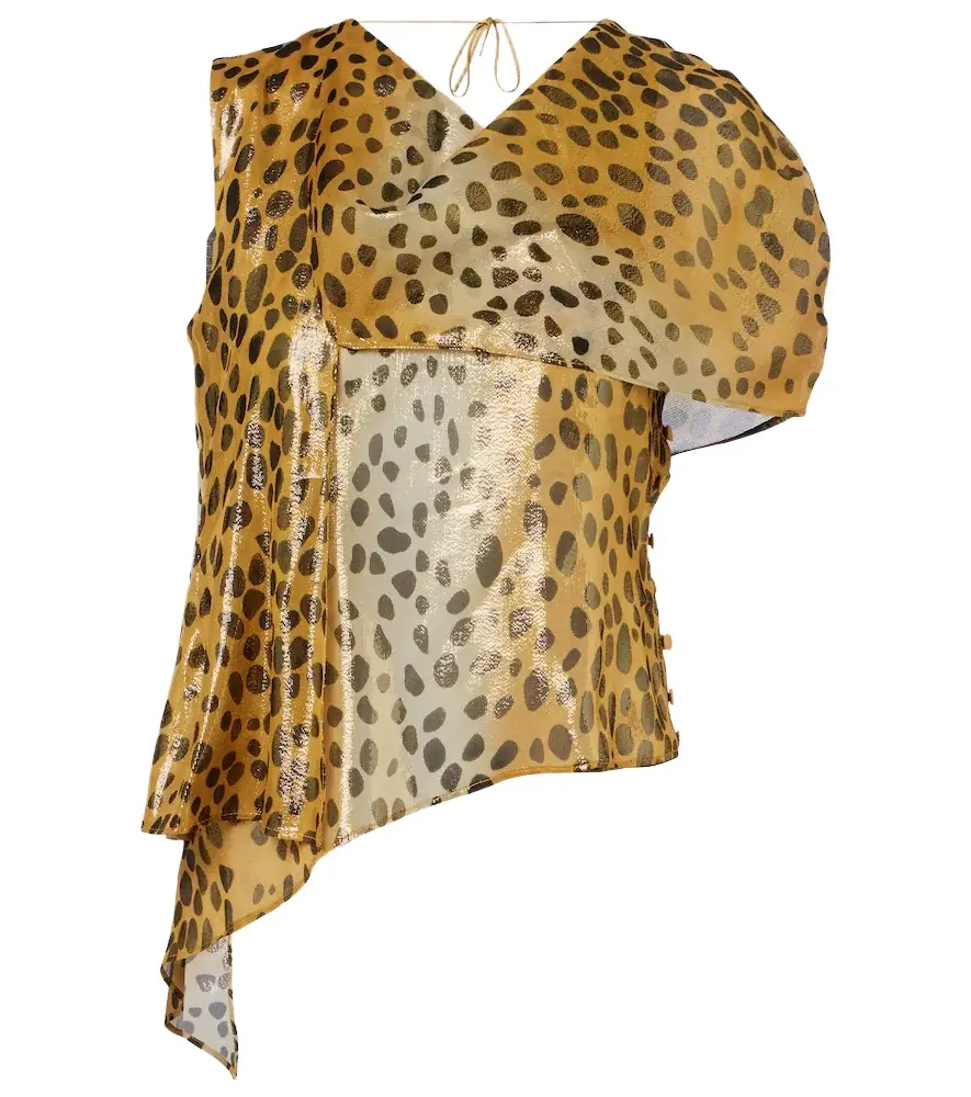 Jacques Wei Silk-blend lamé top | Image 1 Jacques Wei Silk-blend lamé top | Image 1