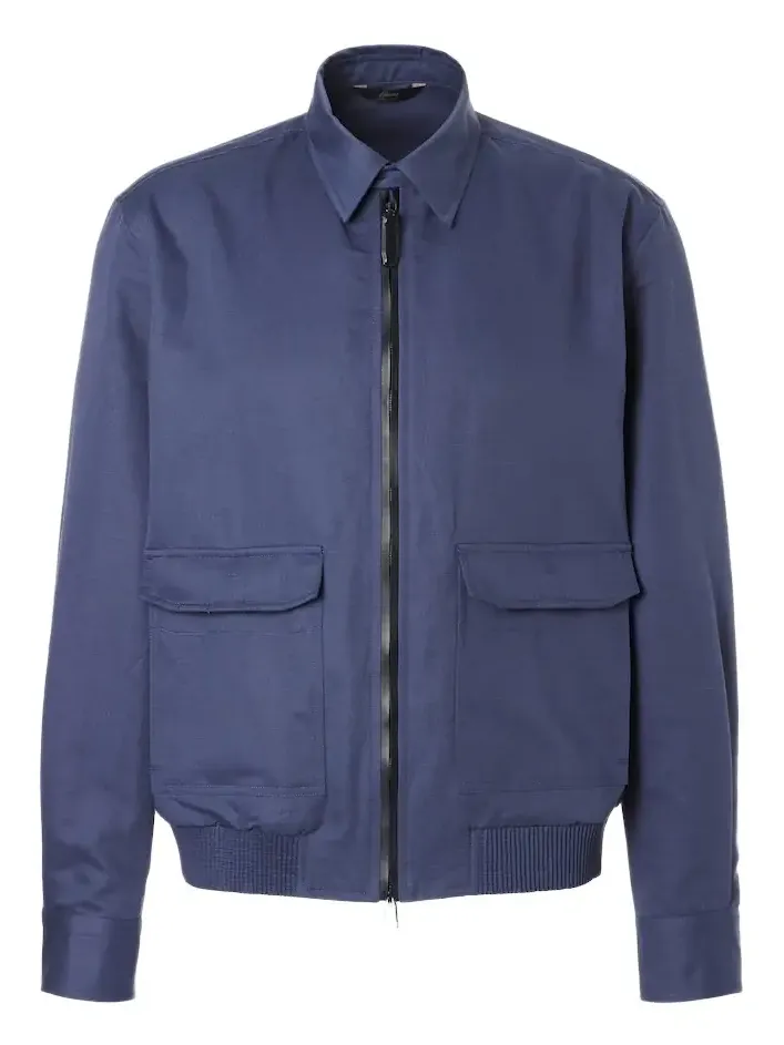 Linen and cotton blouson jacket Linen and cotton blouson jacket