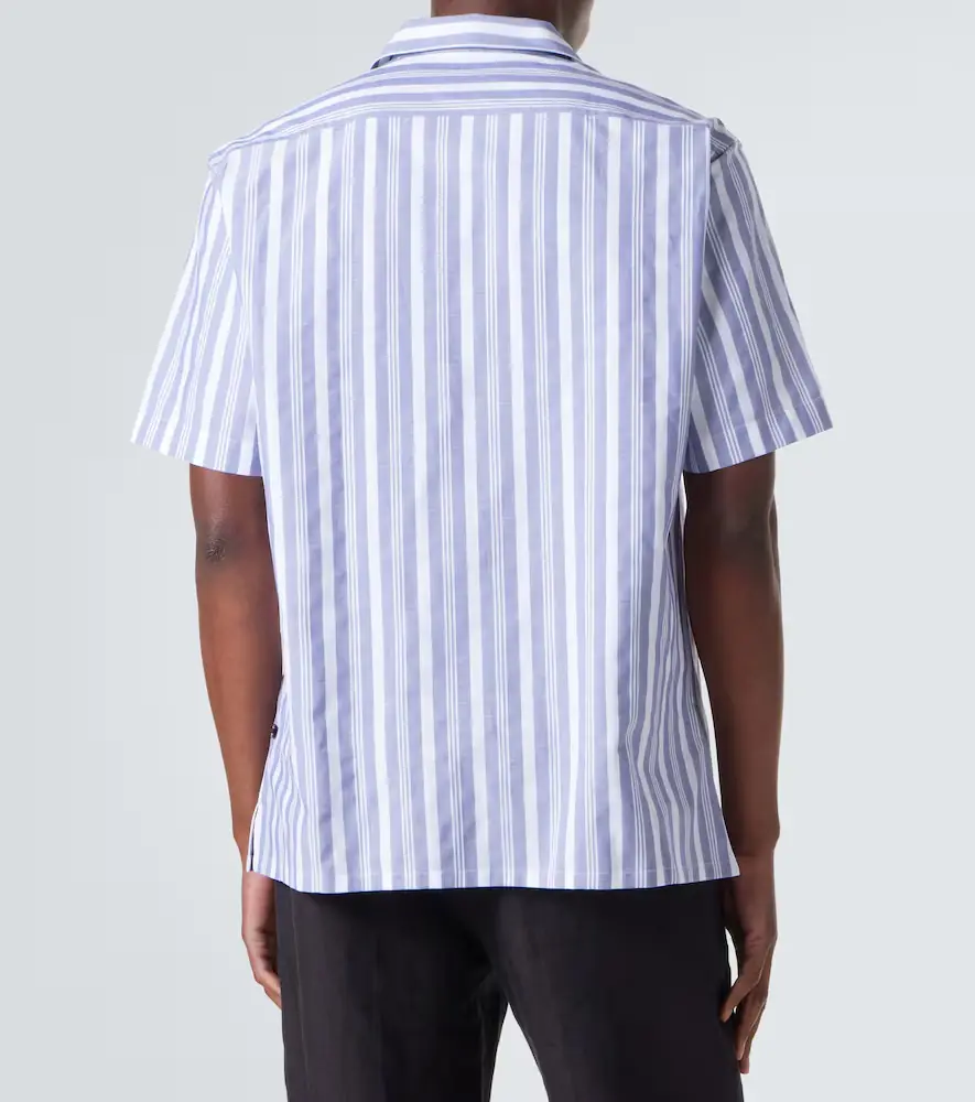 Brioni Striped cotton poplin bowling shirt | Thumbnail 3 Brioni Striped cotton poplin bowling shirt | Thumbnail 3