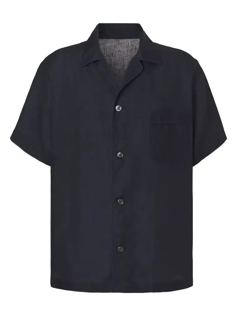 Linen bowling shirt