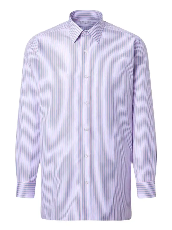 Striped cotton poplin shirt