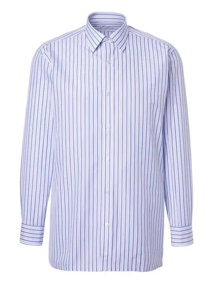 Striped cotton poplin shirt