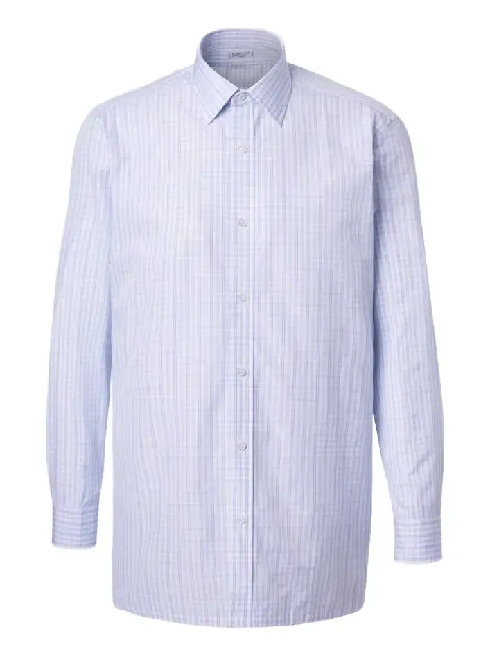 Checked cotton poplin shirt Checked cotton poplin shirt