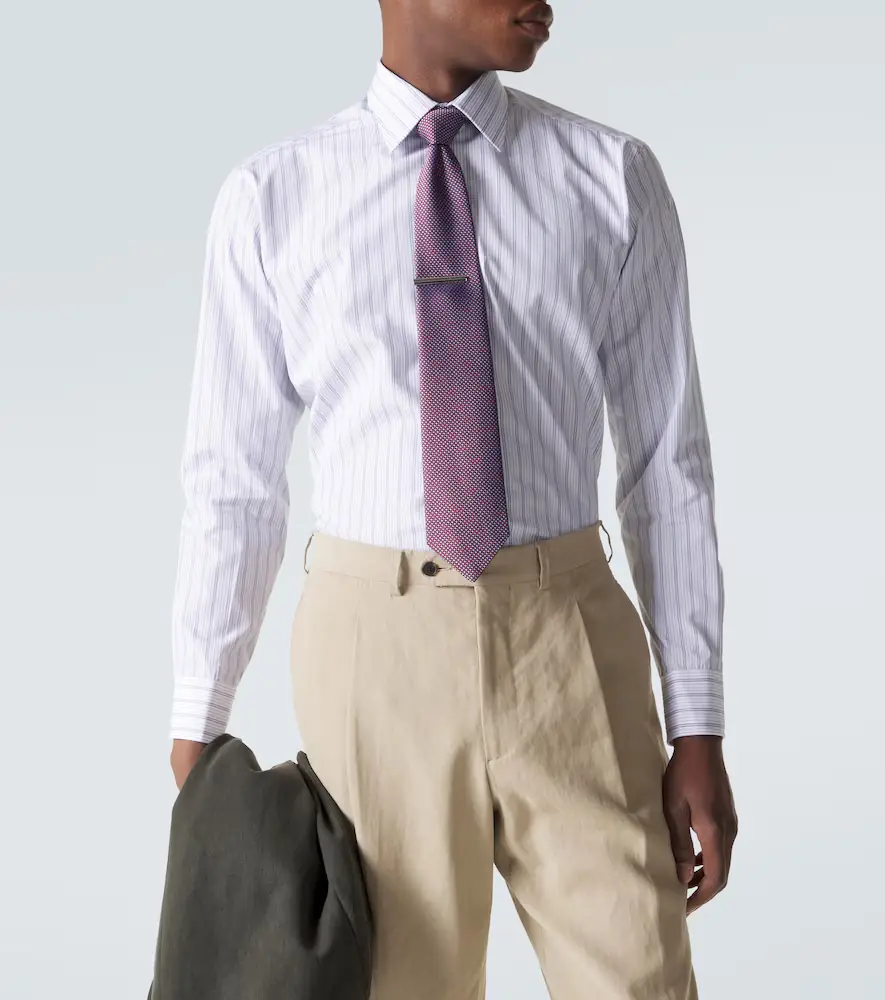 Charvet Striped cotton poplin shirt | Thumbnail 3 Charvet Striped cotton poplin shirt | Thumbnail 3
