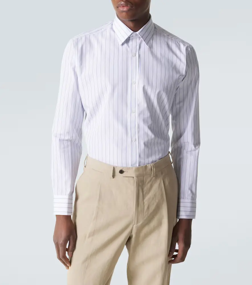 Charvet Striped cotton poplin shirt | Thumbnail 5 Charvet Striped cotton poplin shirt | Thumbnail 5