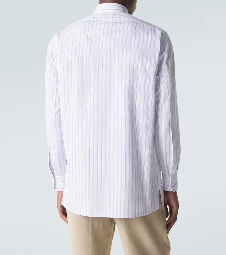 Charvet Striped cotton poplin shirt | Thumbnail 6 Charvet Striped cotton poplin shirt | Thumbnail 6