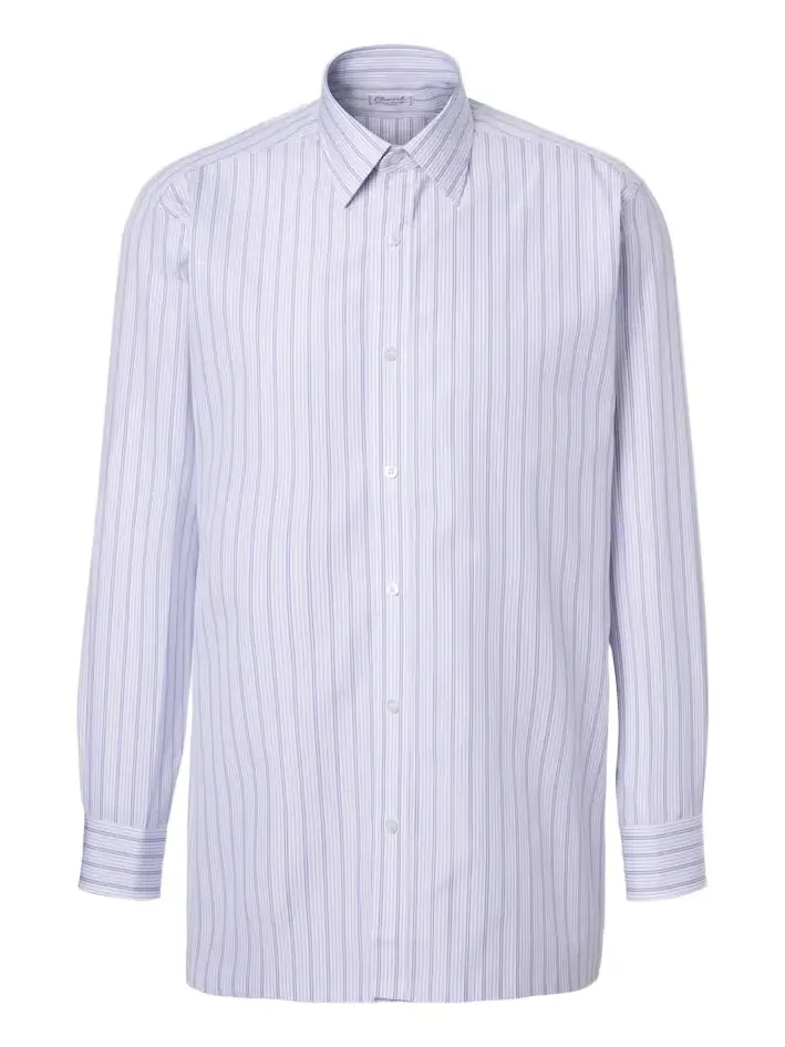 Striped cotton poplin shirt