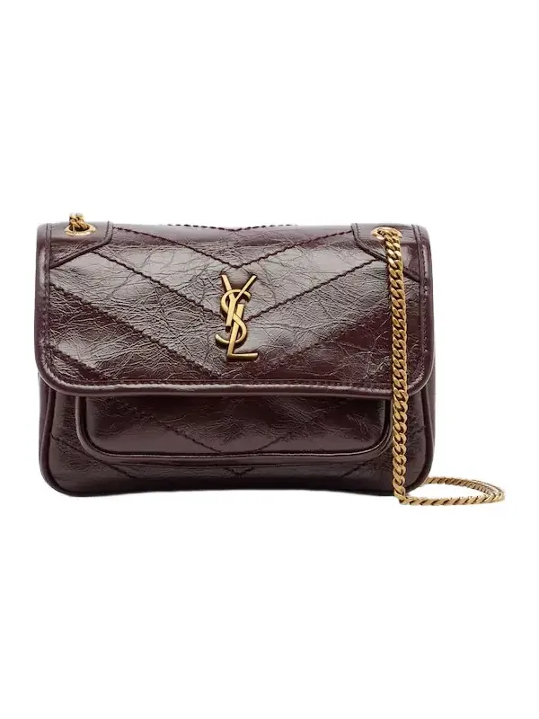 Saint Laurent Niki Cassandre Mini leather shoulder bag