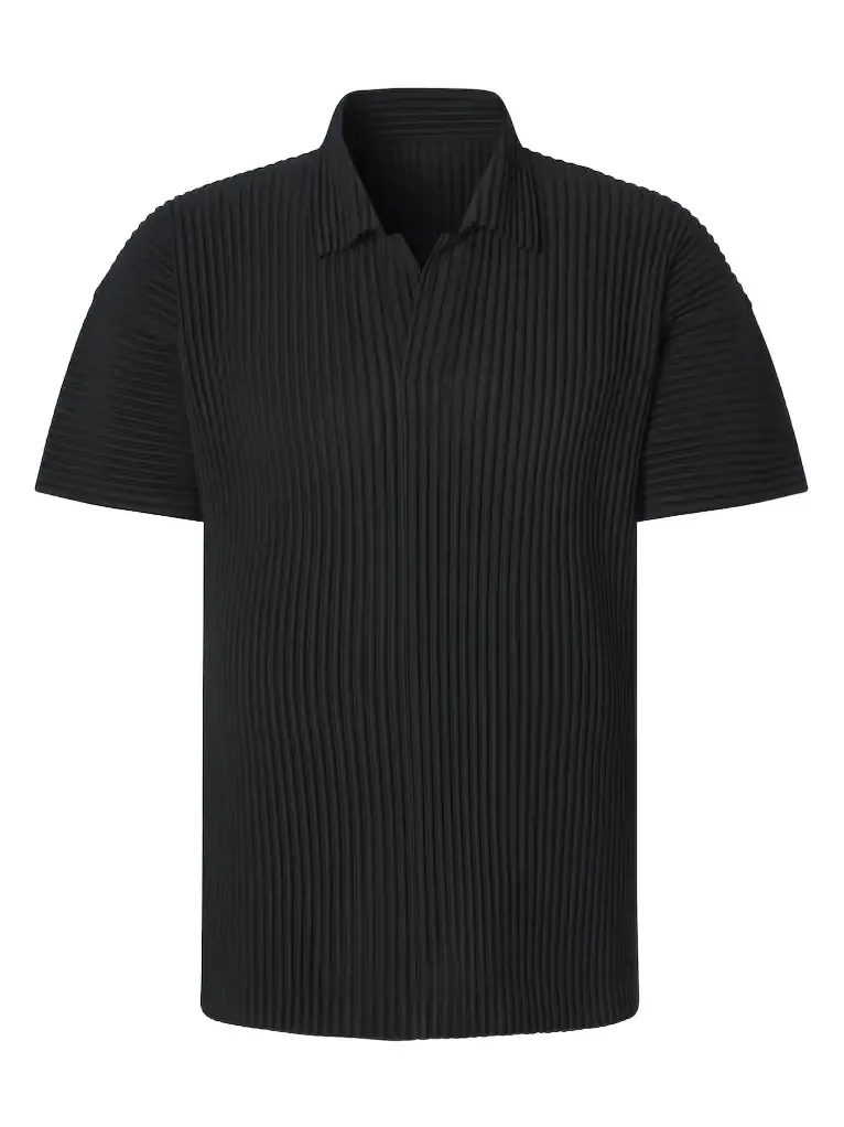 Homme Plissé Issey Miyake Homme Plissé Issey Miyake Basics pleated polo shirt